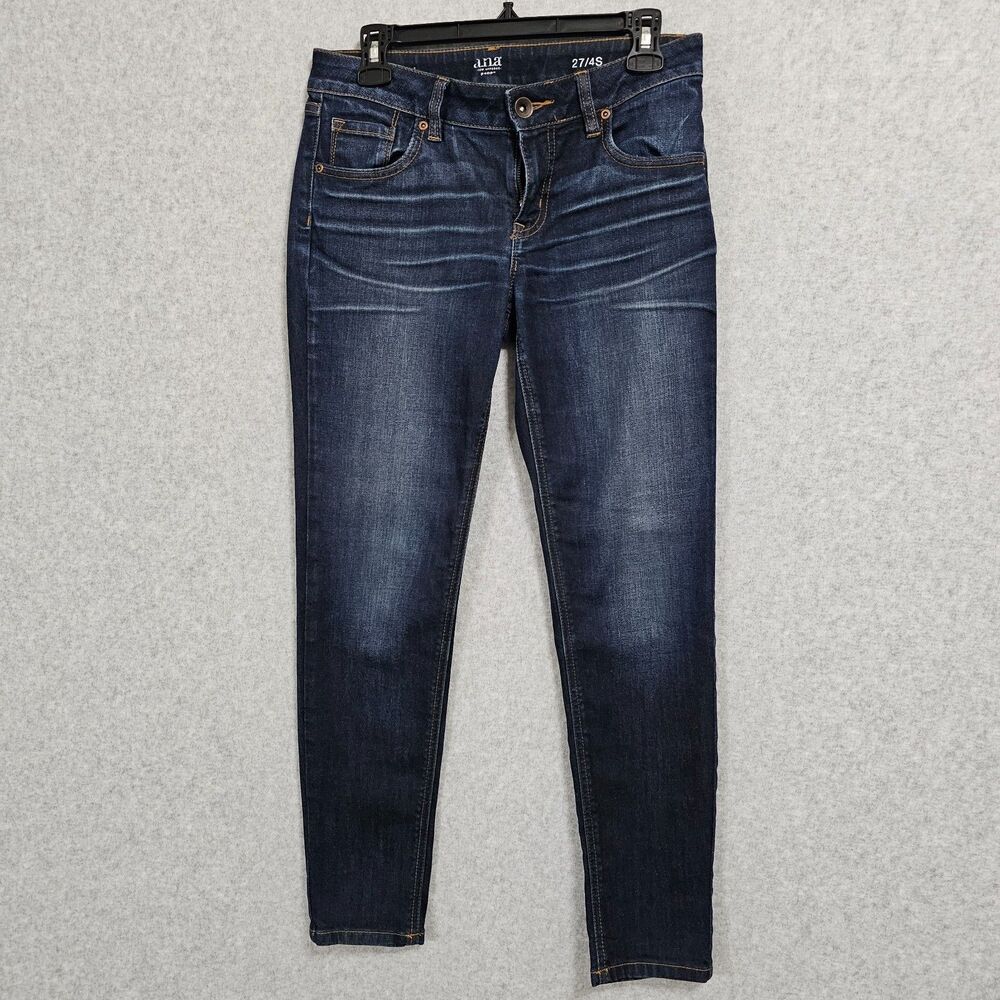 A New Approach Blue Jeans Size 4S Short Skinny Womens Dark Wash